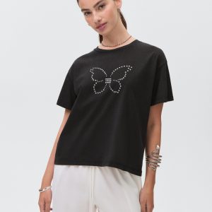 Appliqués butterfly t-shirt