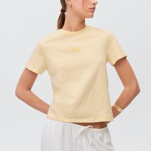 Printed cotton-blend T-shirt