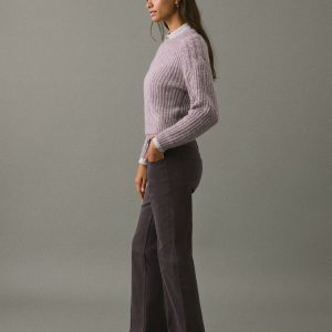 Flared jeans with opening