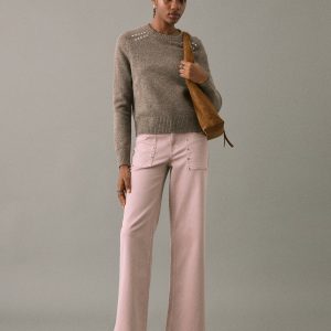 Studded culotte jeans