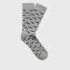 Fish-print cotton socks