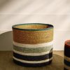 Medium multi-coloured seagrass basket