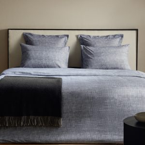 200-thread count percale cotton herringbone-print duvet cover for 180 cm bed