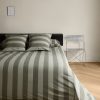 500-thread cotton percale striped duvet cover for 135/140 cm bed