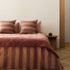 500-thread cotton percale striped duvet cover for 150/160 cm bed