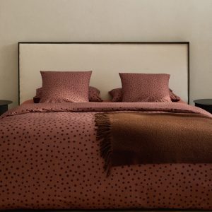 200-thread count percale cotton duvet cover with polka-dot print for 90 cm bed