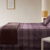 Percale cotton watercolor check-print duvet cover for 180/200 cm bed