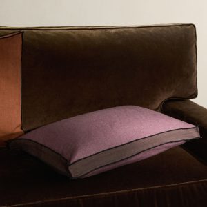 Two-tone linen cushion cover 40x60 cm