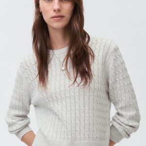Braided knitted sweater