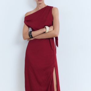 Asymmetrical knotted dress