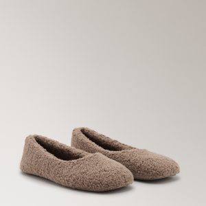 Sheepskin ballerina flats