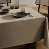 100% resin-coated linen tablecloth with contrasting overlock for 6 to 8 diners