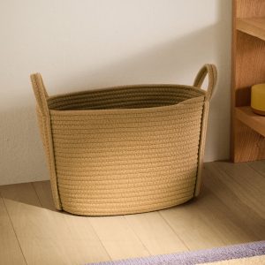Medium children's cotton basket with handles