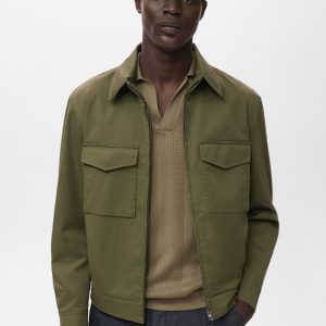 Cotton jacket with pockets