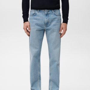 Moby straight-fit light-wash jeans