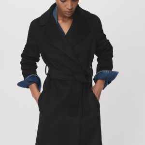 Handmade wool coat with belt