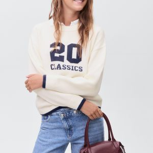 Knit embroidered sweater