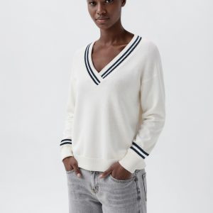 Knit striped sweater