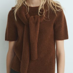 Short-sleeved combined sweater