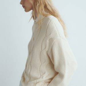 Oversized cable-knit sweater