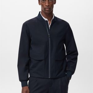 Packable water-repellent bomber jacket