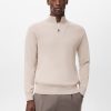 Breathable zip-neck sweater