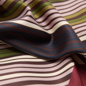 Striped satin scarf
