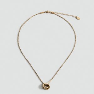 Stainless steel necklace with interlinked rings