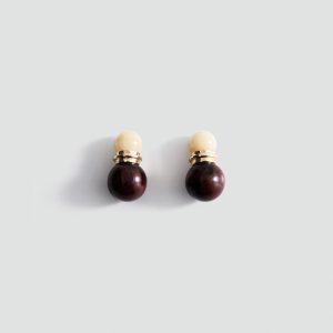 Combined bead earrings