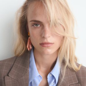 Bicolour pendant earrings