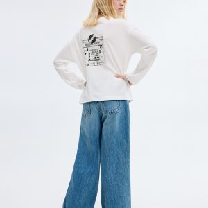 Printed cotton-blend T-shirt