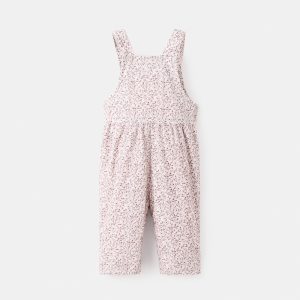 Corduroy floral dungarees