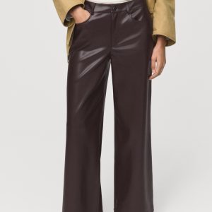 Straight-leg Faux-effect trousers