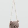 Teddy bear shearling-effect bag