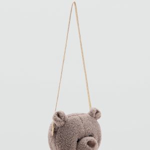 Teddy bear shearling-effect bag