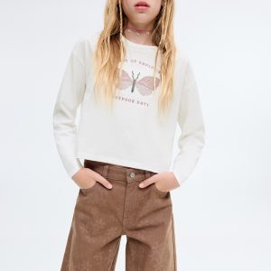 Printed cotton-blend T-shirt