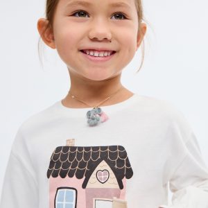 Printed cotton-blend t-shirt