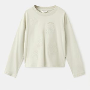 Embroidered cotton T-shirt