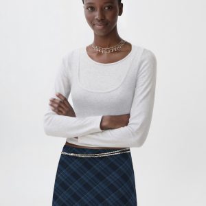 Double-layer cotton T-shirt