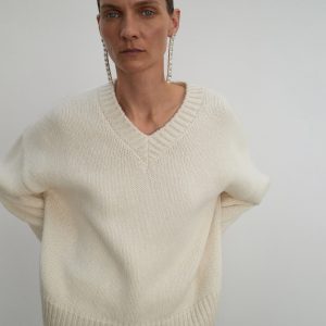 V-neck wool sweater
