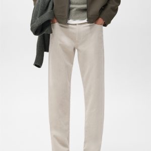 Corduroy regular-fit pants