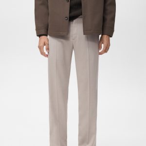 Regular-fit pleated pants