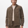 Corduroy cotton overshirt with pockets