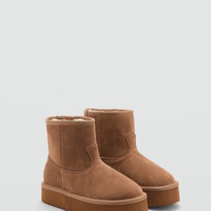 Suede leather ankle boots