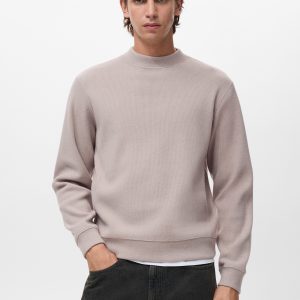 Regular-fit knitted sweatshirt