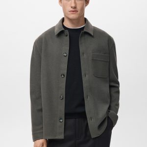 Regular fit flannel overshirt