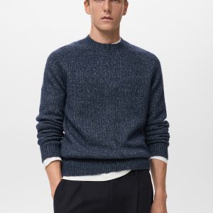 Fine-knit wool-blend sweater