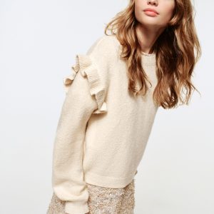 Ruffled glitter sweater