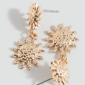Sun design earrings
