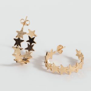Star hoop earrings